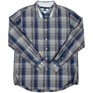 Men's TOMMY HILFIGER‎ New York Fit Long Sleeve Button Down Shirt- Size XL